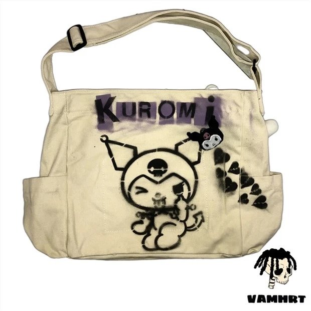 Kuromi Distressed Spray Paint bag