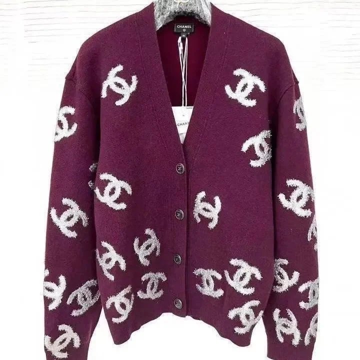 Chanel Purple Sweater